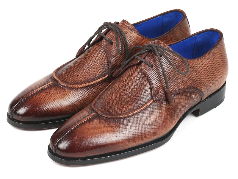 PAUL PARKMAN Paul Parkman Split Toe Men's Brown Derby Shoes (ID#8871BRW)