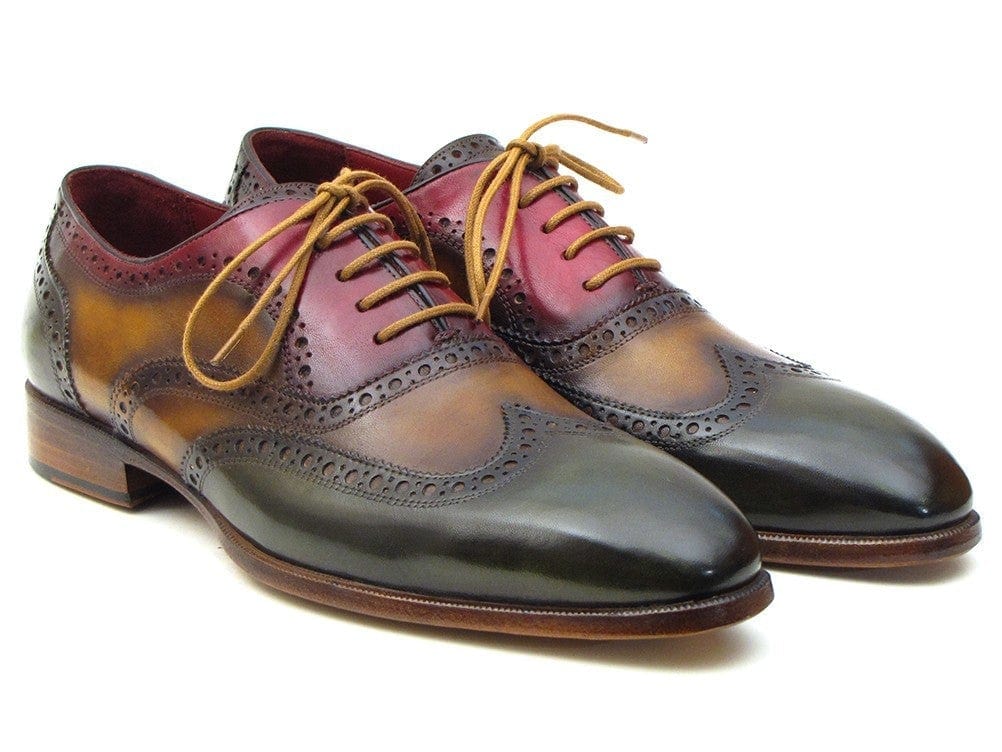 PAUL PARKMAN Paul Parkman Three Tone Wingtip Oxfords (ID#PP22F75)