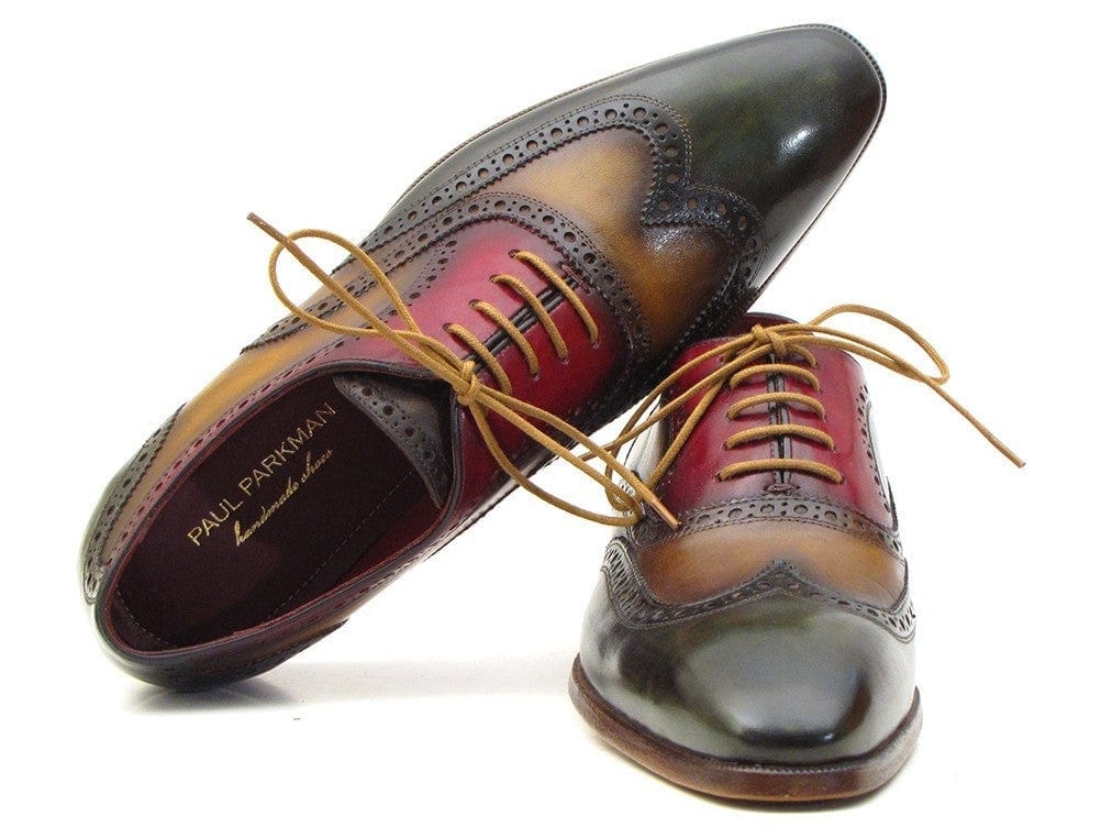PAUL PARKMAN Paul Parkman Three Tone Wingtip Oxfords (ID#PP22F75)