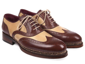 PAUL PARKMAN Paul Parkman Triple Leather Sole Goodyear Welted Wingtip Brogues (ID#095BEJ)