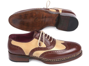 PAUL PARKMAN Paul Parkman Triple Leather Sole Goodyear Welted Wingtip Brogues (ID#095BEJ)