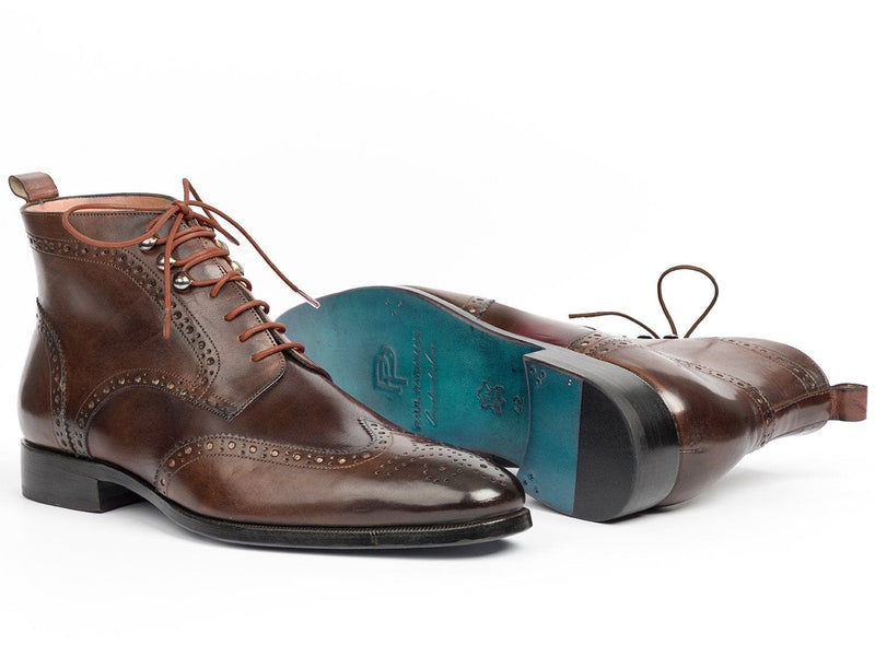 PAUL PARKMAN Paul Parkman Wingtip Ankle Boots Brown (ID#CH777BRW)