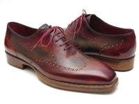 PAUL PARKMAN Paul Parkman Wingtip Oxford Goodyear Welted Bordeaux & Camel (ID#087LX)