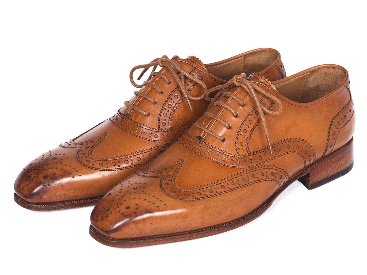 PAUL PARKMAN Paul Parkman Wingtip Oxfords Cognac (ID#5447-CGN)