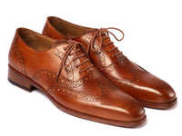 PAUL PARKMAN Paul Parkman Wingtip Oxfords Mid Brown (ID#5447-BRW)