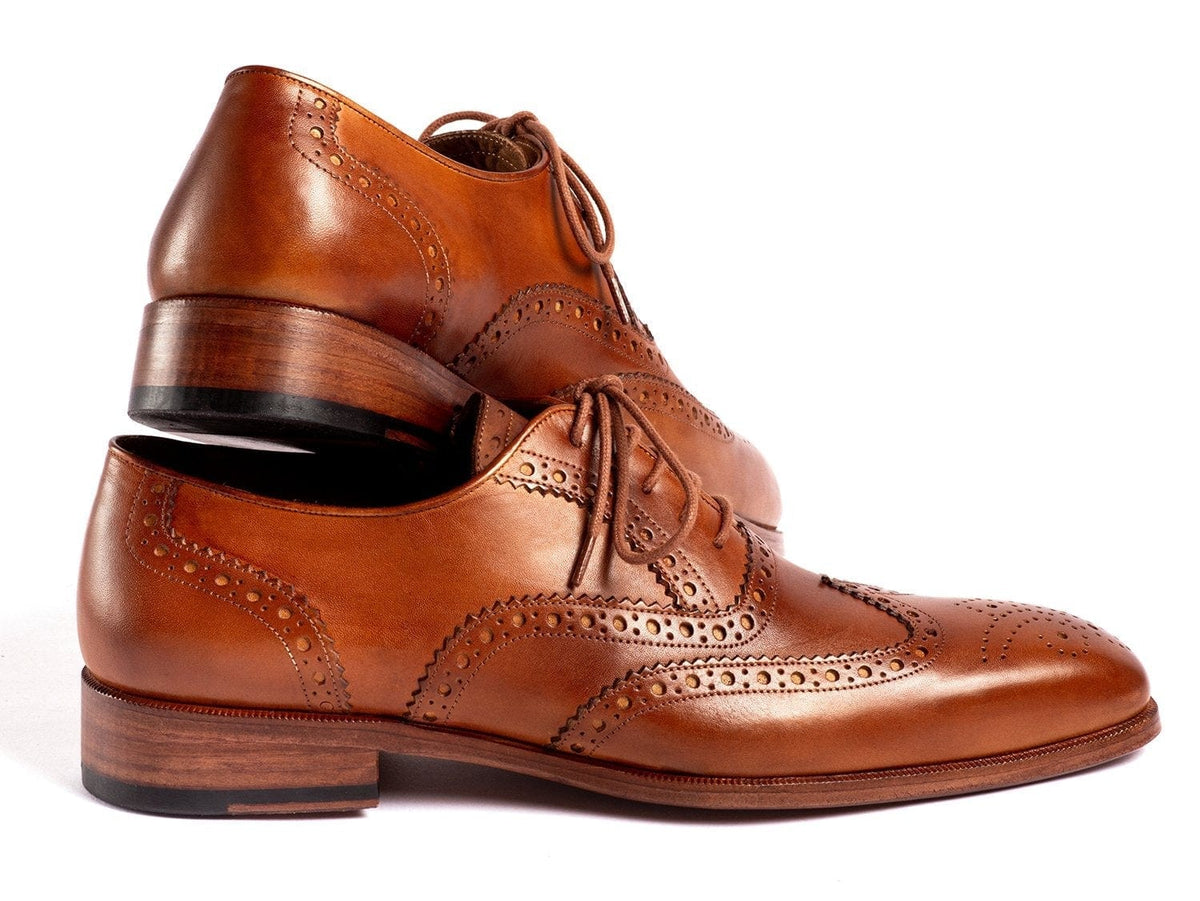 PAUL PARKMAN Paul Parkman Wingtip Oxfords Mid Brown (ID#5447-BRW)