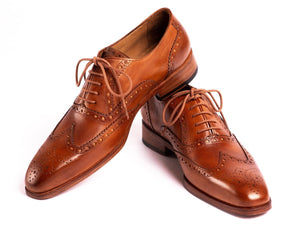 PAUL PARKMAN Paul Parkman Wingtip Oxfords Mid Brown (ID#5447-BRW)