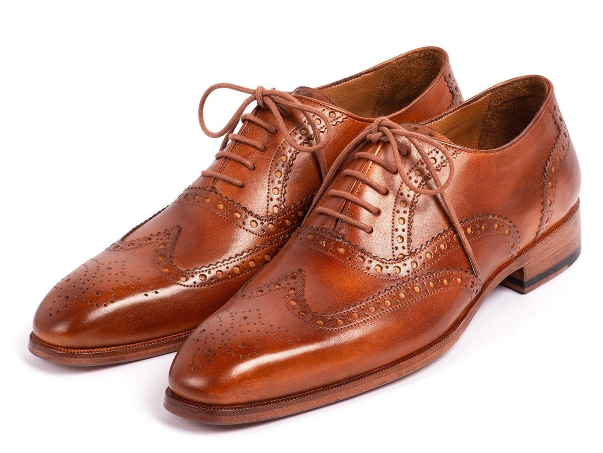 PAUL PARKMAN Paul Parkman Wingtip Oxfords Mid Brown (ID#5447-BRW)