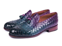 PAUL PARKMAN Paul Parkman Woven Leather Tassel Loafers Multicolor (ID#WVN88-MIX)