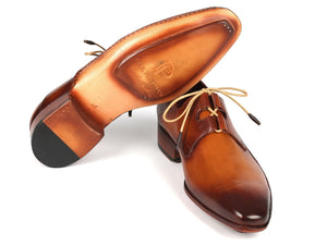 PAUL PARKMAN Shoes Paul Parkman Ghillie Lacing Handsewn Shoes Light Brown (ID#022-CML)