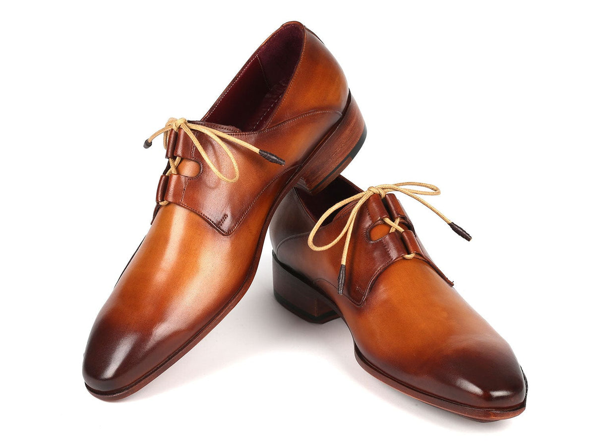 PAUL PARKMAN Shoes Paul Parkman Ghillie Lacing Handsewn Shoes Light Brown (ID#022-CML)