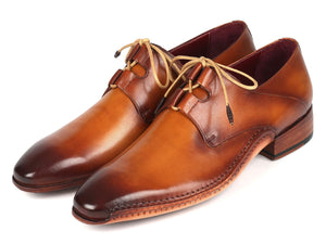 PAUL PARKMAN Shoes Paul Parkman Ghillie Lacing Handsewn Shoes Light Brown (ID#022-CML)