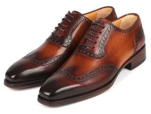 PAUL PARKMAN Shoes Paul Parkman Goodyear Welted Men's Wingtip Oxfords Brown (ID#6819-BRW)