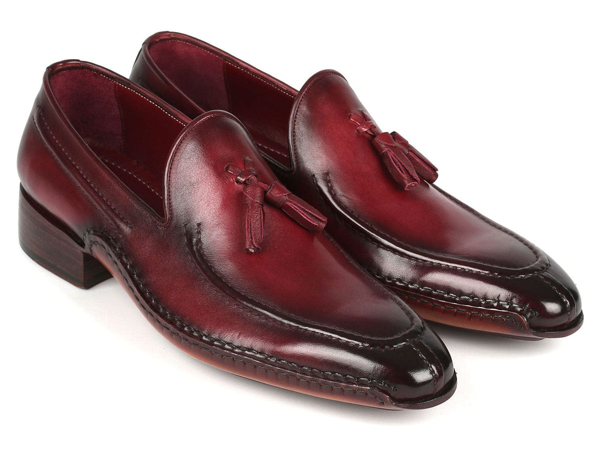 PAUL PARKMAN Shoes Paul Parkman Hand-Sewn Tassel Loafers Bordeaux (ID#082-BRD)