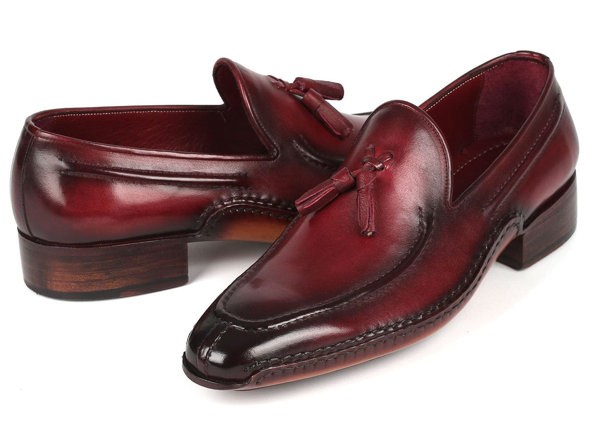 PAUL PARKMAN Shoes Paul Parkman Hand-Sewn Tassel Loafers Bordeaux (ID#082-BRD)