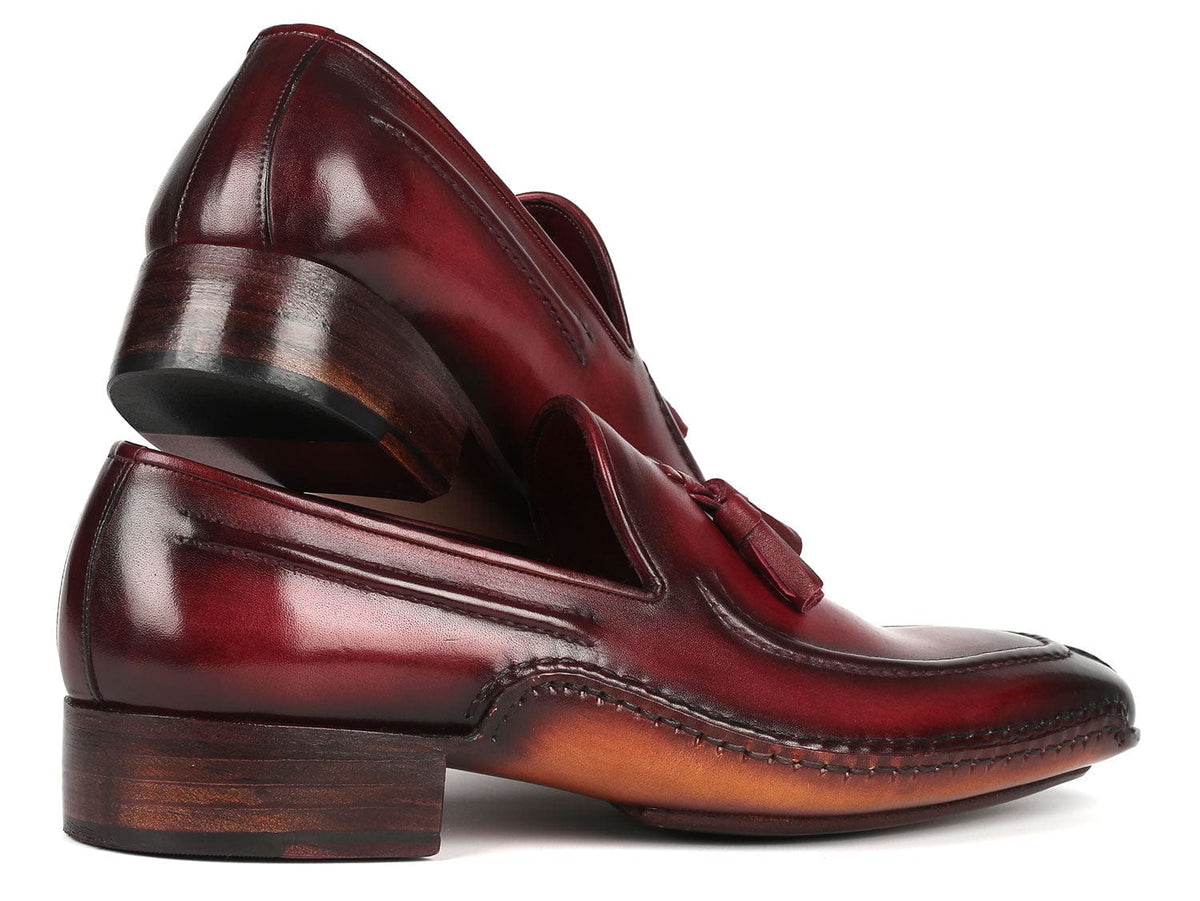 PAUL PARKMAN Shoes Paul Parkman Hand-Sewn Tassel Loafers Bordeaux (ID#082-BRD)