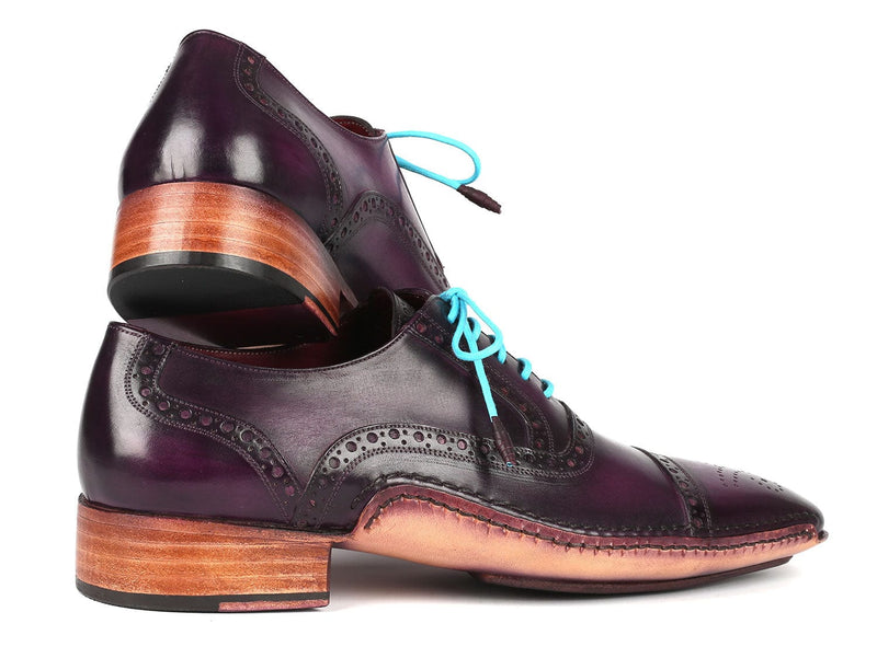PAUL PARKMAN Shoes Paul Parkman Handsewn Captoe Oxfords Purple (ID#5032-PRP)