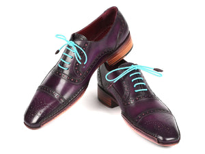 PAUL PARKMAN Shoes Paul Parkman Handsewn Captoe Oxfords Purple (ID#5032-PRP)