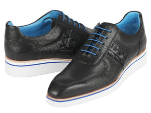 PAUL PARKMAN Shoes Paul Parkman Men's Casual Shoes Black Floater Leather (ID#192-BLK)