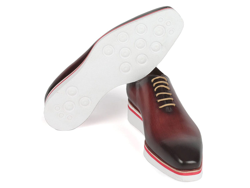 PAUL PARKMAN Shoes Paul Parkman Men's Smart Casual Wholecut Oxfords Bordeaux (ID#191-BRD)