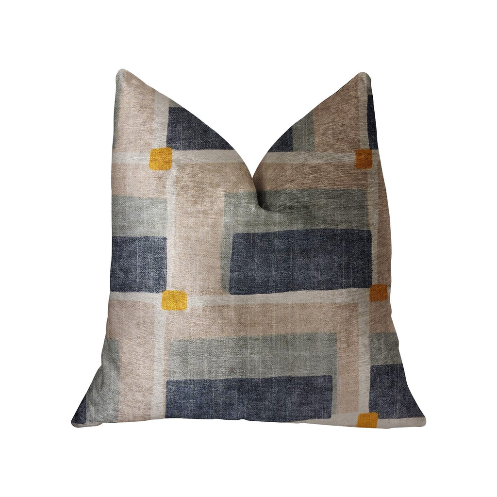 Plutus Brands Home & Garden - Home Textile - Pillows Plutus Bay Window Blue and Beige Luxury Throw Pillow