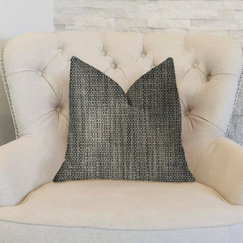 Plutus Brands Home & Garden - Home Textile - Pillows Plutus Bluejay Cayne  Blue and Gray Luxury Throw Pillow