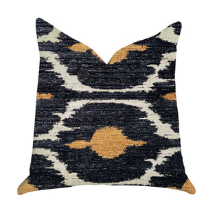 Plutus Brands Home & Garden - Home Textile - Pillows Plutus Bohemian Blue and Orange Ikat Luxury Throw Pillow