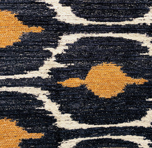 Plutus Brands Home & Garden - Home Textile - Pillows Plutus Bohemian Blue and Orange Ikat Luxury Throw Pillow