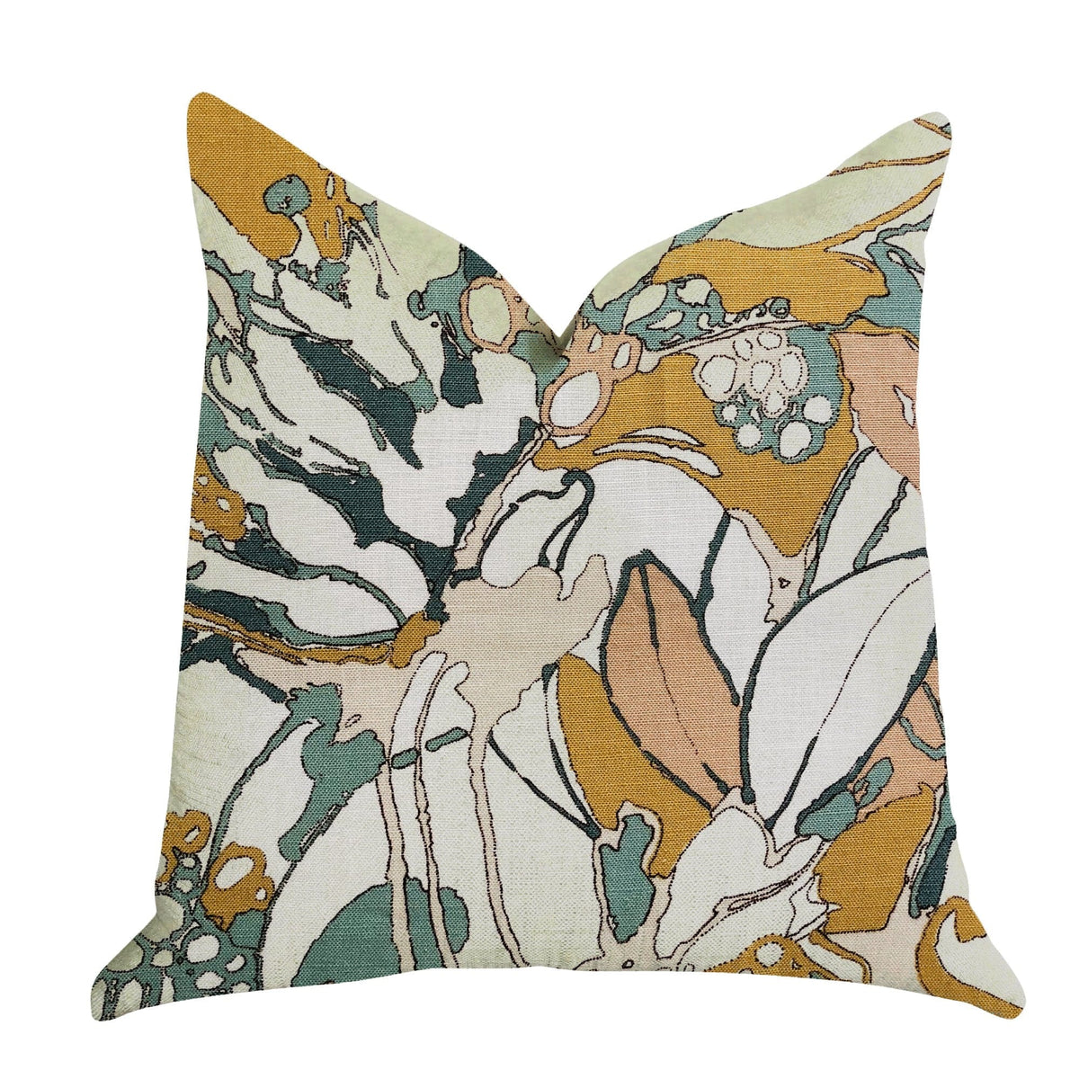 Plutus Brands Home & Garden - Home Textile - Pillows Plutus Camellia Floral Multi Color Luxury Throw Pillow