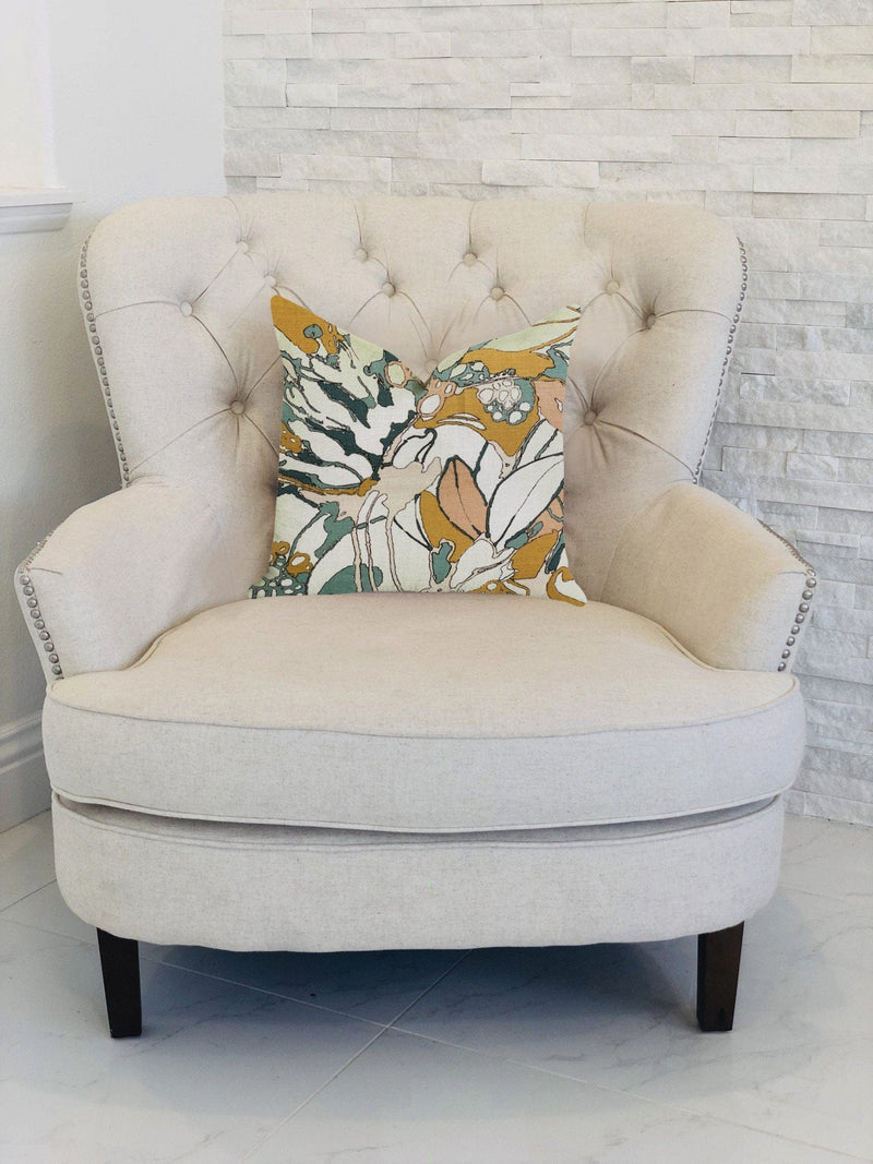Plutus Brands Home & Garden - Home Textile - Pillows Plutus Camellia Floral Multi Color Luxury Throw Pillow