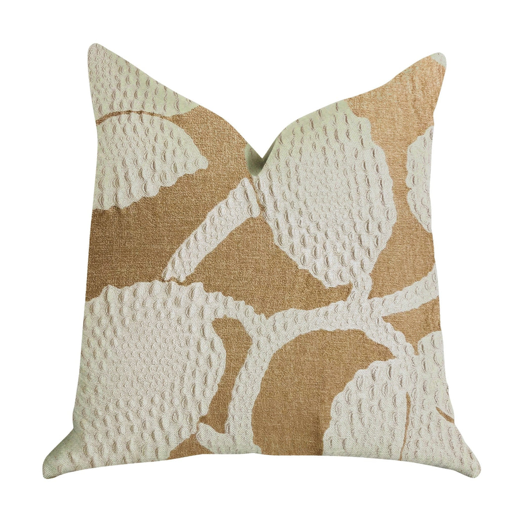 Plutus Brands Home & Garden - Home Textile - Pillows Plutus Golden Arabella Vine in Bronze Tones Luxury Throw Pillow