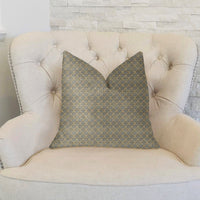 Plutus Brands Home & Garden - Home Textile - Pillows Plutus Golden Clove Blue and Beige Luxury Throw Pillow