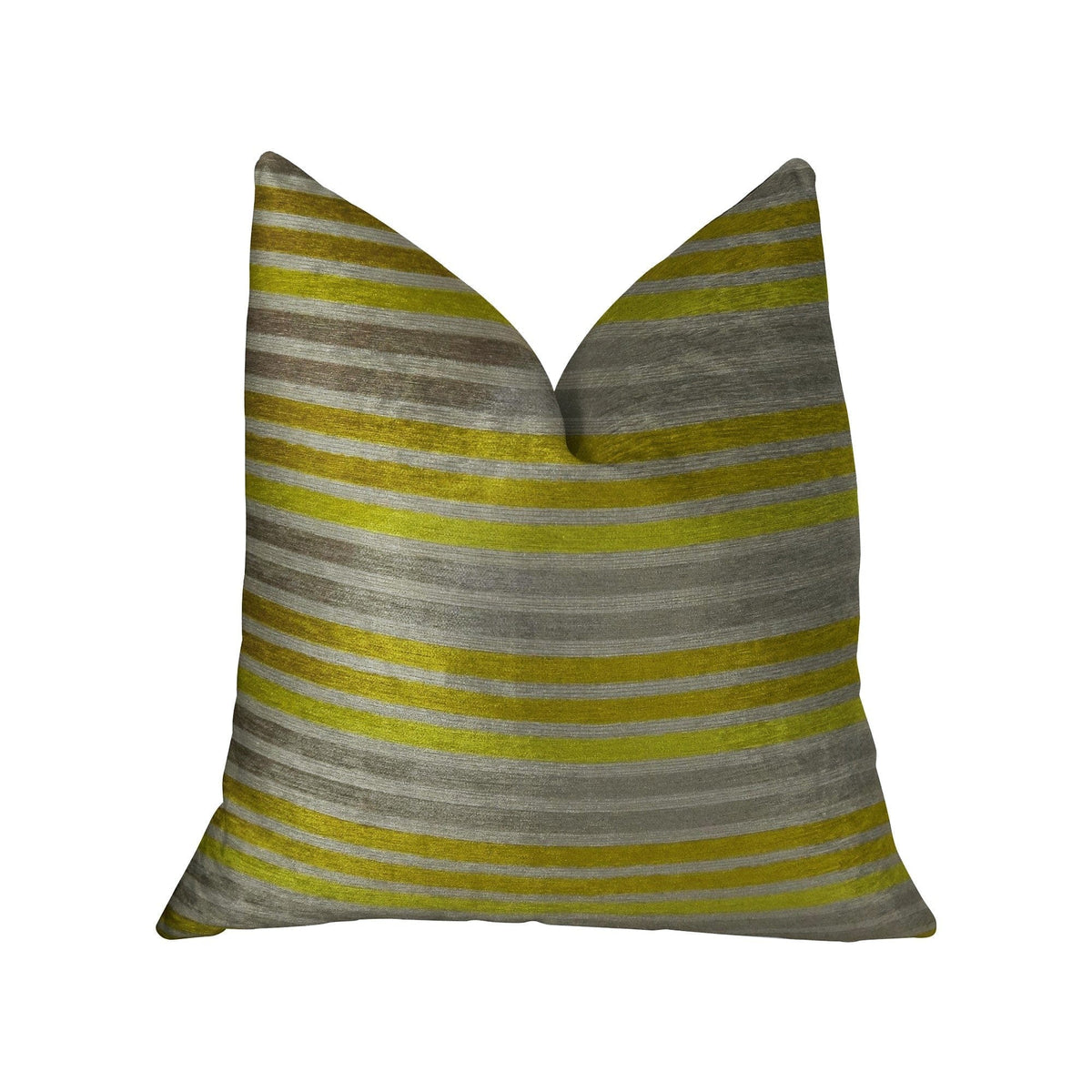 Plutus Brands Home & Garden - Home Textile - Pillows Plutus Kaleva Lime and Gray Handmade Luxury Pillow