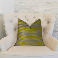 Plutus Brands Home & Garden - Home Textile - Pillows Plutus Kaleva Lime and Gray Handmade Luxury Pillow