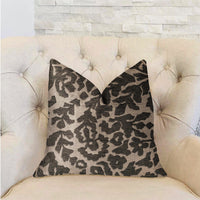 Plutus Brands Home & Garden - Home Textile - Pillows Plutus Lustrous Leaves Gray Luxury Throw Pillow