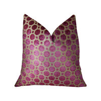 Plutus Brands Home & Garden - Home Textile - Pillows Plutus Velvet Plum Magenta and Taupe Handmade Luxury Pillow