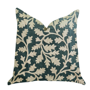 Plutus Brands Home & Garden - Home Textile - Pillows Plutus Wild Emerald Figleaf in Green Luxury Throw Pillow