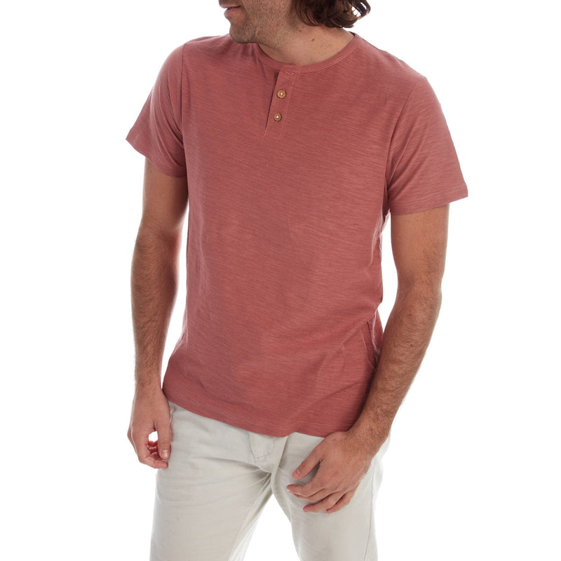 PX Clothing Henley Tees Noel Solid Slub Henley