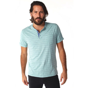 PX Clothing Henley Tees Wade Pinstripe Henley