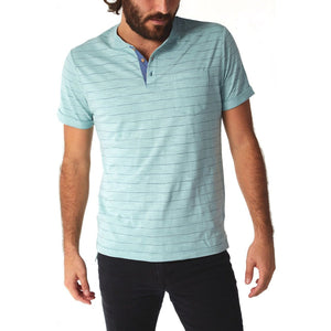 PX Clothing Henley Tees Wade Pinstripe Henley