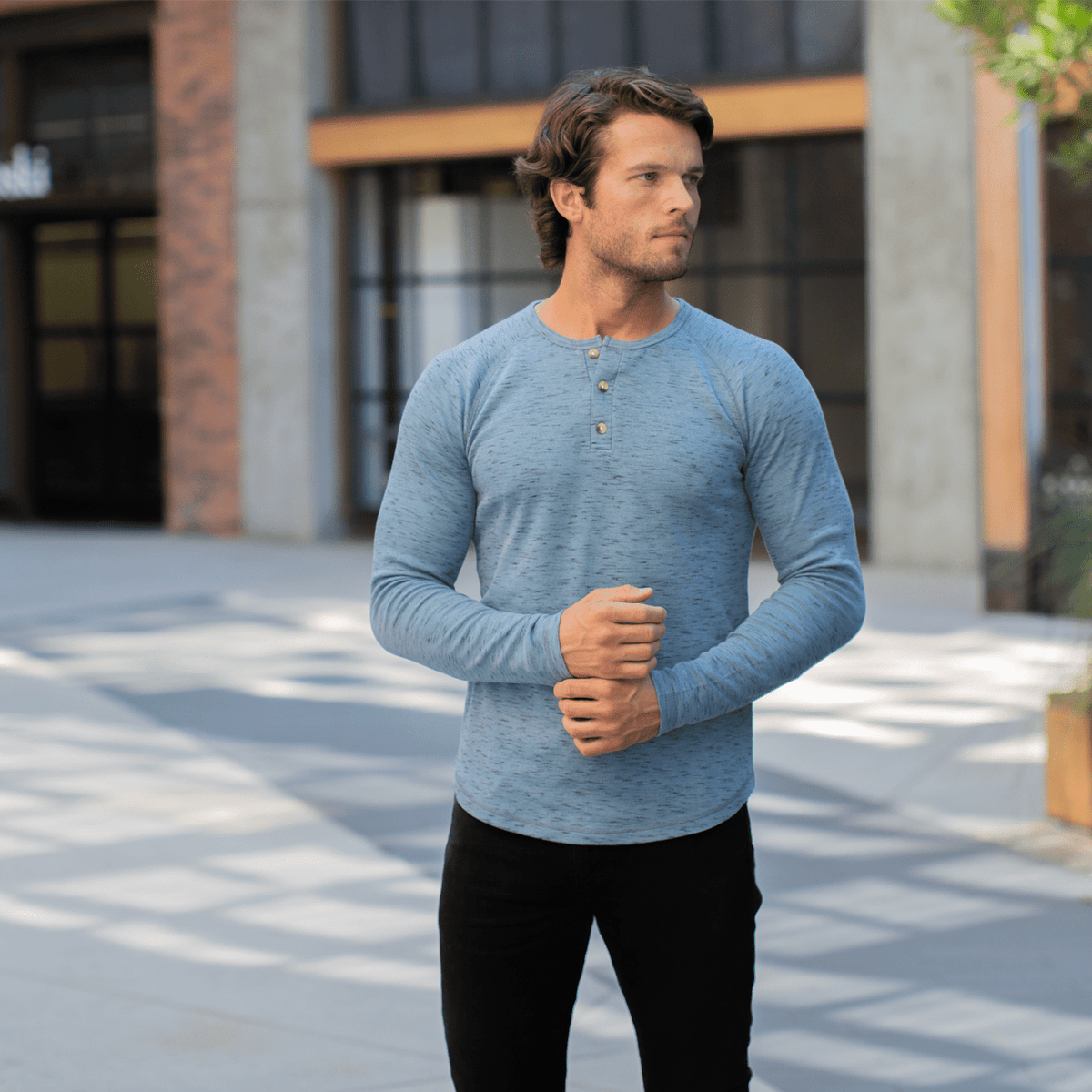 PX Clothing Men's Tees & Tanks Sean Long Sleeve Henley | PX