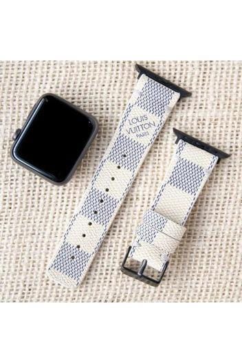 Repurposed Gifts Women - Accessories - Watches 38mm / Black Apple Watch Band Damier LV Monogram Azur