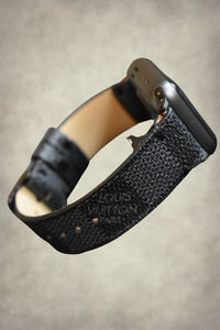 Repurposed Gifts Women - Accessories - Watches 38mm / Black Apple Watch Band  Damier LV Monogram Graphite