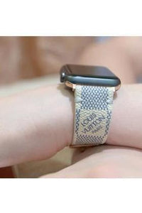 Repurposed Gifts Women - Accessories - Watches 38mm / Rose Gold Apple Watch Band Damier LV Monogram Azur