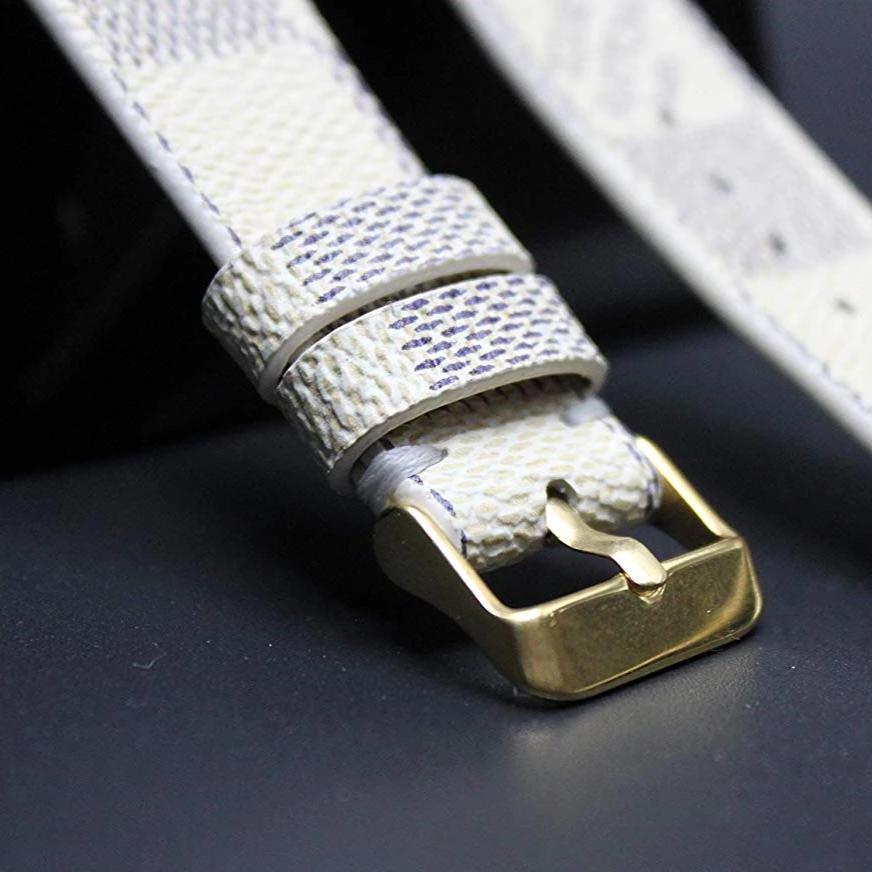 Repurposed Gifts Women - Accessories - Watches 38mm / Silver Apple Watch Band Classic LV Monogram Damier Azur
