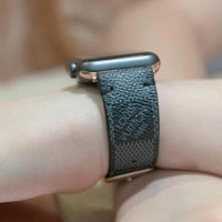 Repurposed Gifts Women - Accessories - Watches 38mm / Silver Apple Watch Band  Damier LV Monogram Graphite