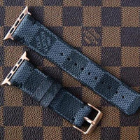 Repurposed Gifts Women - Accessories - Watches 40mm/41mm / Gold / Black Apple Watch Band Damier LV Monogram Double Loop