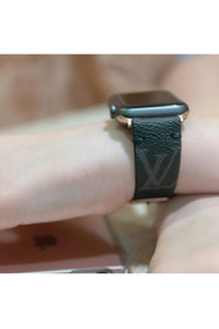 Repurposed Gifts Women - Accessories - Watches 42mm / Gold Apple Watch Band Classic LV Monogram Eclipse Graphite
