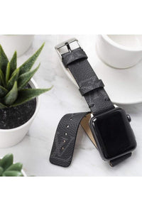 Repurposed Gifts Women - Accessories - Watches 42mm / Silver Apple Watch Band Classic LV Monogram Eclipse Graphite