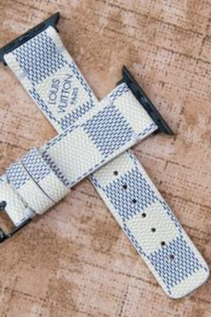 Repurposed Gifts Women - Accessories - Watches 44mm/45mm / Black Apple Watch Band Classic LV Monogram Damier Azur